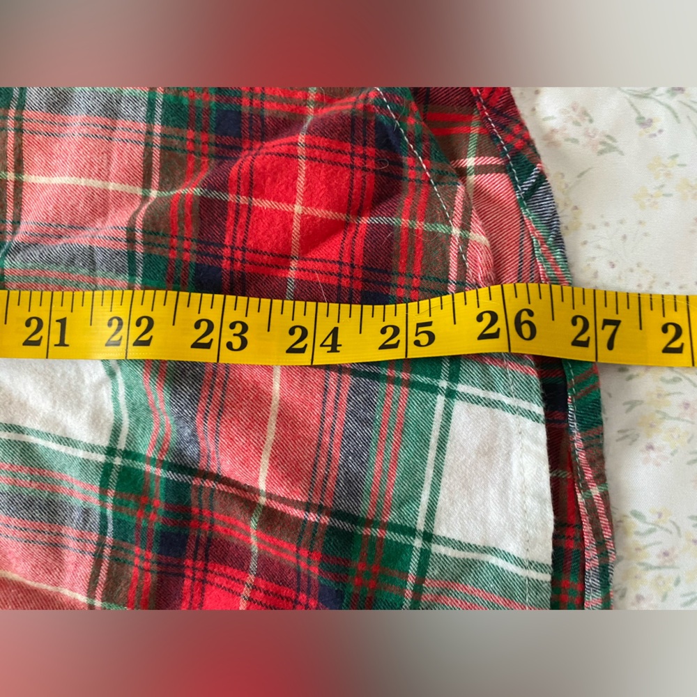 Aerie flannel pajama shirt red plaid medium NWOT - Picture 4 of 5